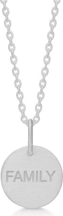 Frk. Lisberg Accessoires, Dames, Grijs, M, Zilveren Familie Hanger Ketting