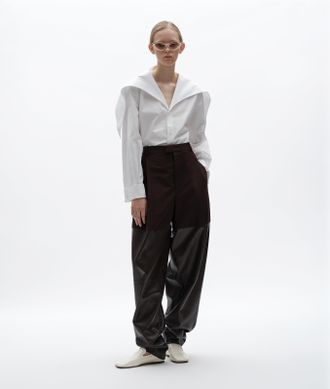 Bottega Veneta Camicia in popeline di cotone compatto - Bianco - Donna - 36