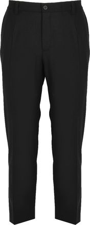 Dolce & Gabbana Stretch Trousers With Dg Embroidered
