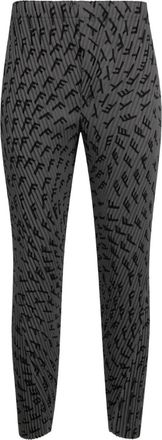 Issey Miyake Pantaloni plissettati con stampa - Grigio