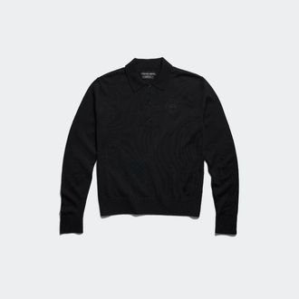Canada Goose Polo &agrave; manches longues en tricot Melrose (Femmes, Black, TP)