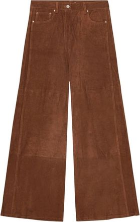 Birgitte Herskind Katja Jeans - Dames - Wijde Broeken - Bruin - L - Katoen - Broeken