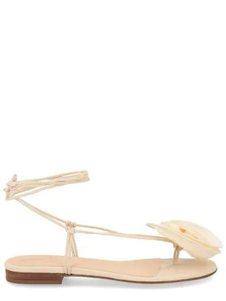 Magda Butrym Ankle Wrap Silk Sandals