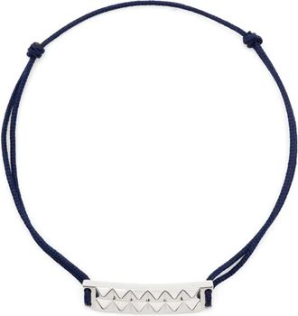 Le Gramme buff-top pyramid-guilloché bracelet - Blu