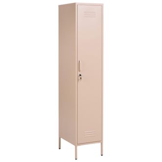 Beliani Armario De Metal Moderno Para Oficina Con 5 Estantes Taquilla Alta Beige Frome