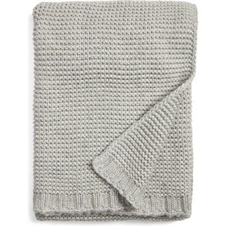 Nordstrom Knit Throw Blanket in Grey Griffin Heather at Nordstrom Rack
