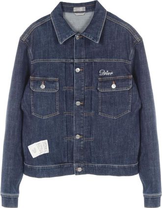 Dior x Kenny Scharf Giacca denim Playing Cards anni 2010 - Blu