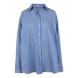 N&deg;21 Shirts, female, Blue, Size: M Striped Oversized Shirt