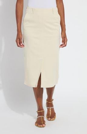 Lyss&eacute; Pamela Utilitarian Stretch Twill Pencil Skirt in Ecru at Nordstrom Rack, Size X-Small