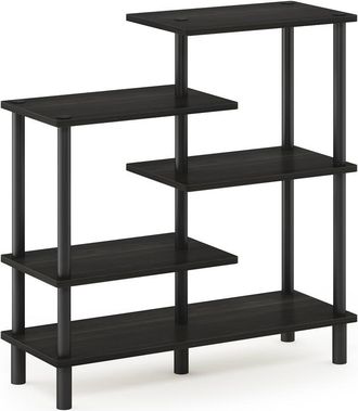 Furinno Turn-N-Tube 5-Tier Accent Display Rack, Espresso/Black