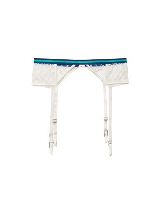 Fleur du Mal Match Point garter - White