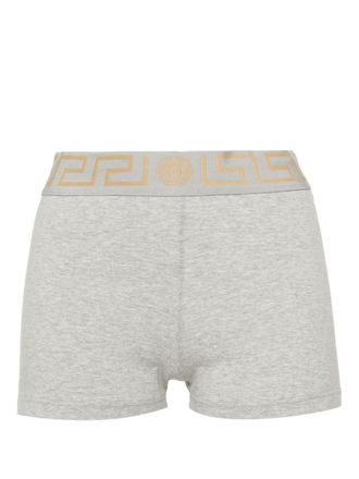 Versace Shorts con banda Greca - Grigio