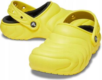 OEM Zueco Crocs Classic Forrado Overpuff 210059 M4 I Eu 3637 I W6 Amarillo Cibern&eacute;tico