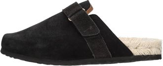 Maneb&igrave; Suede Sabot - Dames - Pantoffels - Zwart - 41 EU - Leer - Schoenen