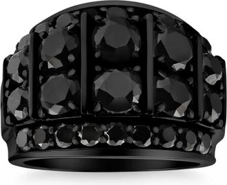 Pompeii3 7 1/4Ct TW Black Diamond Mens Ring 10k Black Gold