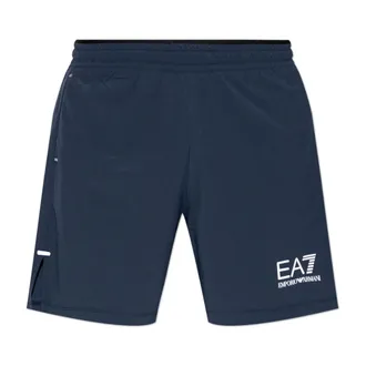 Emporio Armani Casual Shorts, male, Blue, Size: 2XL Logo Shorts