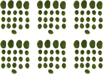 OEM 120 Piezas De Musgo Artificial En 2 Tama&ntilde;os, Piedras Decorativas Cubiertas De Musgo Sint&eacute;tico Verde