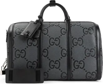 Gucci Weekend Bags, male, Gray, Size: ONE SIZE Jumbo GG Duffle Bag