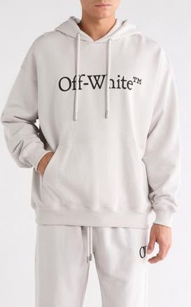 Off-white Big Bookish Skate Graphic Hoodie in Light Stone-Black at Nordstrom Rack, Size X-Large