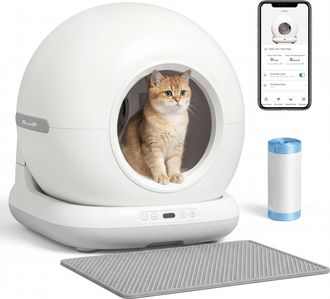 OEM Arenero Gatos Autolimpiable 72l Extragrande Control Por App Control De Olores Y Ruido Sensores De Seguridad Alfombrilla