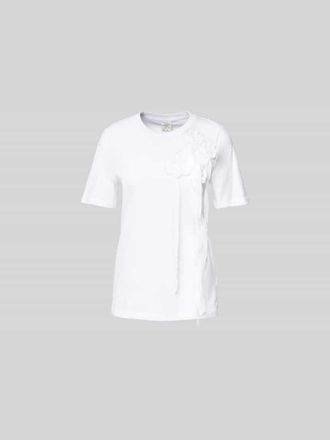 Baum Und Pferdgarten T-Shirt mit Zierbesatz in Weiss, Gr&ouml;&szlig;e XS