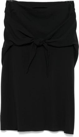 Rick Owens Zwarte Casual Midi Rok - Dames - Midirokken - Zwart - M - Rokken