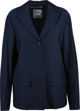 Max Mara Dames, Jassen, Blauw, Maat: M Viscose