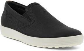 Ecco Soft 7 Water Resistant Slip-On Sneaker in Black/powder at Nordstrom Rack, Size 10-10.5Us / 41Eu