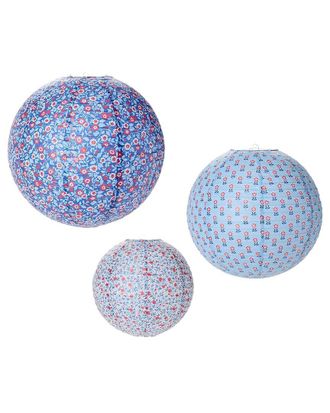 Two's Company Set Of 3 Paper Lanterns In Gift Pack