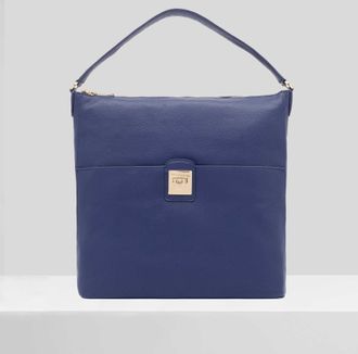 Paul Costelloe Womens Altar Leather Shoulder Bag - Blue - One Size