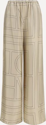 Toteme Pantaloni monogram in seta Woman 34