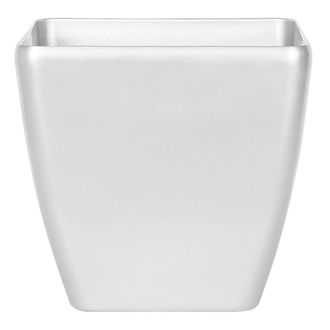 Beliani Maceta Plateada 35 X 35 Cm Arcilla Fibra Interior Exterior Astras