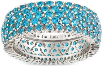 Sterling Forever Sterling Silver Aquamarine CZ Yvonne Ring