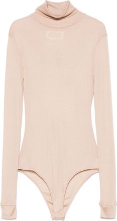 Maison Margiela four stitch-logo bodysuit - women - Viscose/Polyamide - 38 - Neutrals