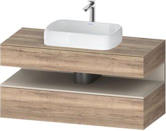 Duravit Duravit - Qatego Consola Mueble Bajo Lavabo, 1 Extra&iacute;ble, 1 Caj&oacute;n