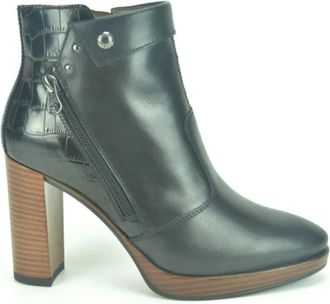Nero Giardini Heeled Boots - Dames - Laarzen met Hak - Zwart - 40 EU - Leer - Schoenen