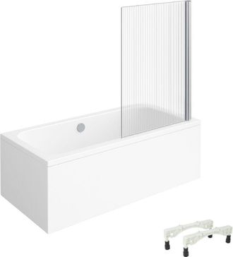 Villeroy & Boch Ba&ntilde;era Recta Villeroy & Boch Architectura Con Patas Acr&iacute;lica 170 X 80 Cm + Mampara De Ba&ntilde;era Derecha Aurys Raywall Cromada