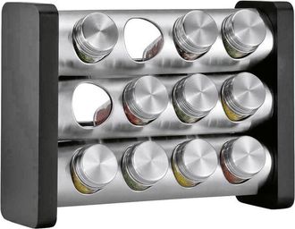 K&uuml;chenprofi Especiero Con 12 Tarros Negro Rectangular - K&uuml;chenprofi