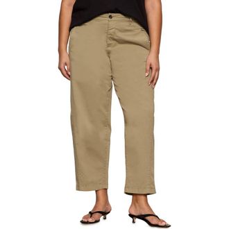 Sanctuary Cruiser Stretch Cotton Crop Pants in Covert Green at Nordstrom, Size 14W