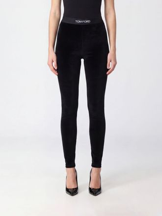 Tom Ford Pantaloni skinny a vita alta in jersey con fascia logata