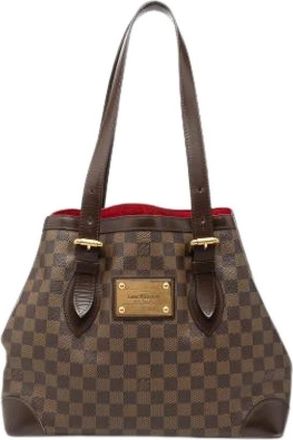 Louis Vuitton Pre-owned Hampstead MM - Dames - Vintage Handtas - Bruin - ONE Size - Leer - Vintage