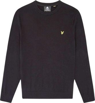 Lyle & Scott Cotton Merino Ronde Hals Trui - Heren - Ronde hals truien - Bruin - L - Katoen - Truien & Vesten