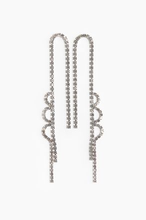 H&M Ohrringe mit Strasskettchen - Silberfarben