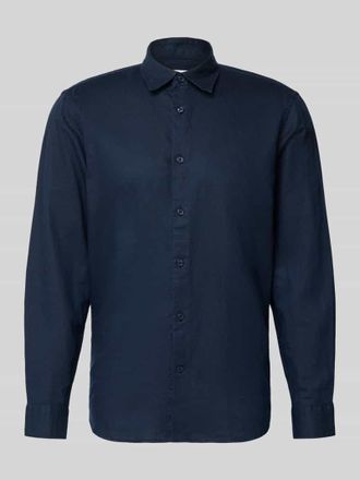 Selected Regular Fit Freizeithemd aus Leinen-Baumwoll-Mix Modell CLAY LINENBLEND in Marine, Gr&ouml;&szlig;e XXL