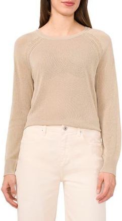 Halogen Crewneck Raglan Sleeve Sweater in Taupe Bisque at Nordstrom Rack, Size X-Large