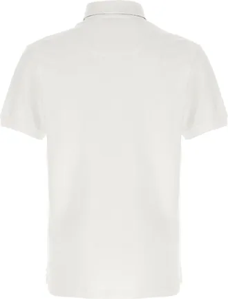 Etro Mens White Cotton Polo Shirt
