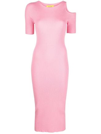 Áeron cut-out ribbed midi dress - Pink