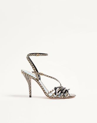 Valentino Garavani Nodine Elaphe Sandal 100mm Wo