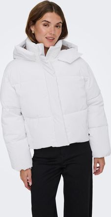 Only Steppjacke ONLY ONLDIXIE LIFE PUFFER JACKET CC OTW, Damen, Gr. XL, hellwei&szlig; detail:lining walnut, Web, Obermaterial: 100% Polyester, unifarben, regula