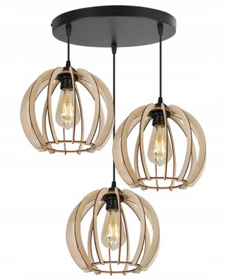 OEM L&aacute;mpara De Techo Colgante Led Moderna De Madera